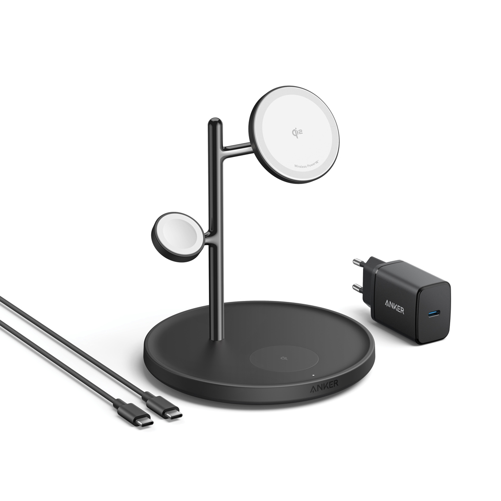 Anker MagGo kabellose 3-in-1 Ladestation Qi2 mit Logo-Tampondruck Anker MagGo kabellose 3-in-1 Ladestation Qi2 mit Logo-Tampondruck