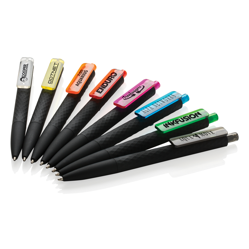 X3 Black Kugelschreiber mit Smooth-Touch aus RCS-recyceltem ABS