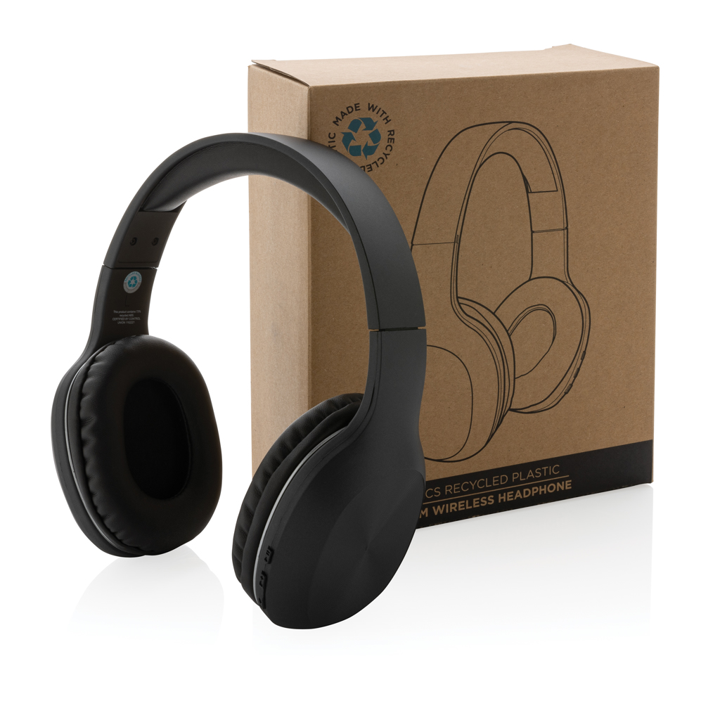 XD Collection JAM Bluetooth-Kopfhörer aus recyceltem RCS-Kunststoff, bedruckbar XD Collection JAM Bluetooth-Kopfhörer aus recyceltem RCS-Kunststoff, bedruckbar