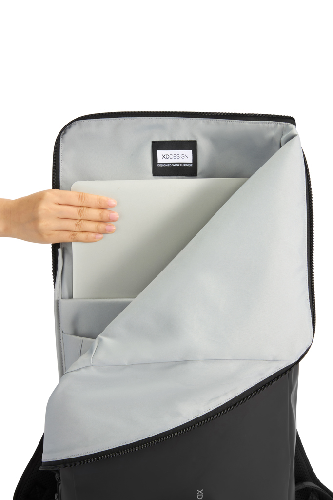 XD Design Urban Anti-Diebstahl-Rucksack mit 16-Zoll-Laptopfach, recyceltes PET, bedruckbar