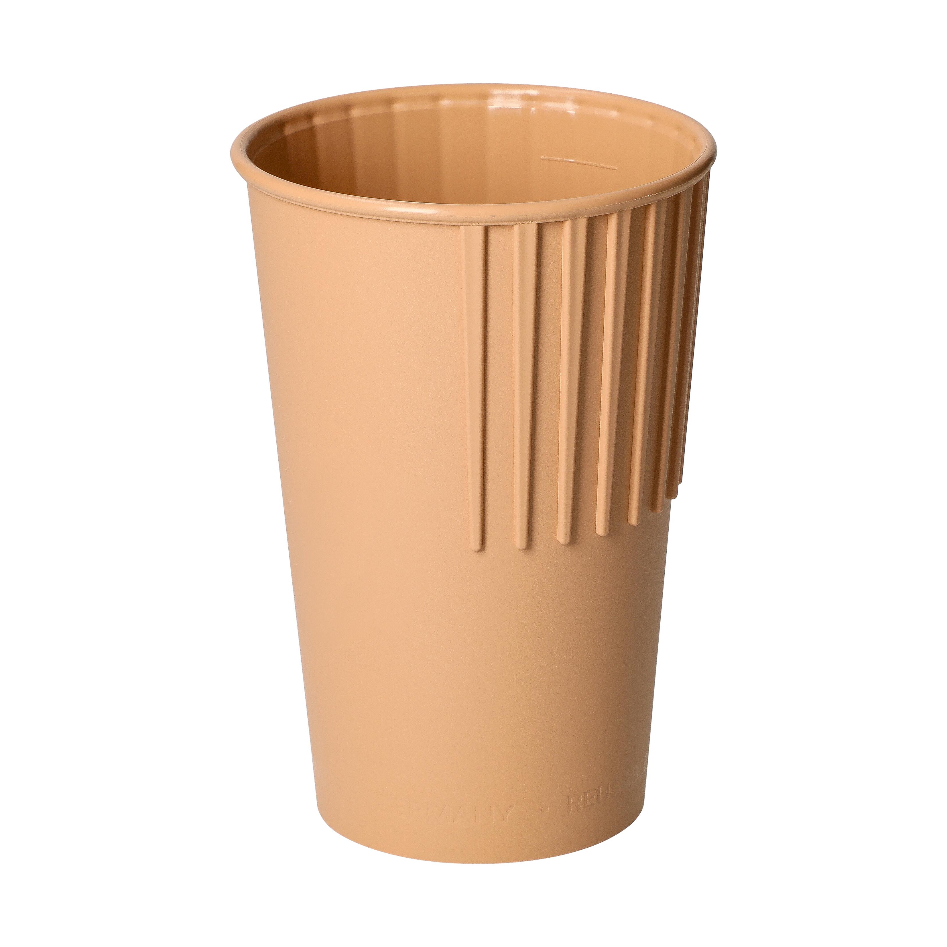 Riffel-Becher "ToGo", 300 ml – beständiges braun Riffel-Becher "ToGo", 300 ml – beständiges braun