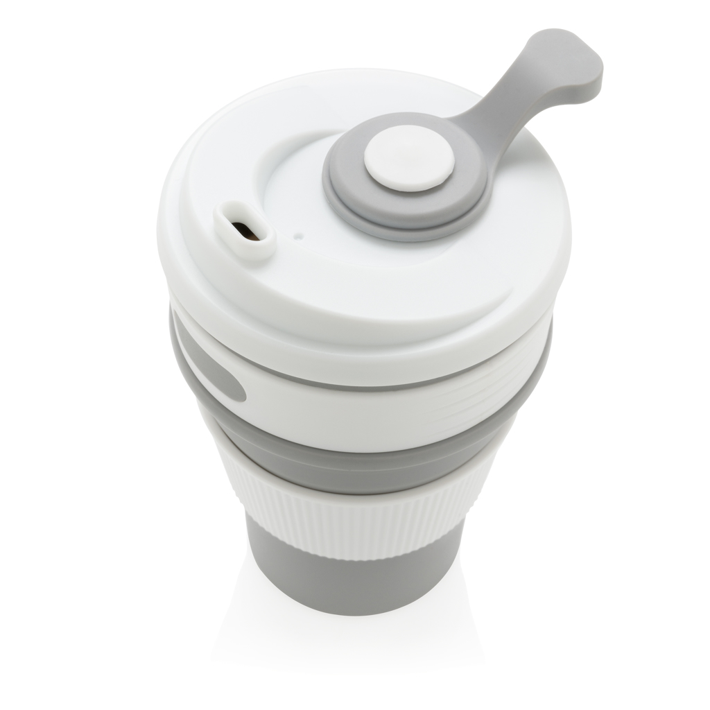Faltbarer Silikon-Becher 350 ml, BPA-frei, bedruckbar Faltbarer Silikon-Becher 350 ml, BPA-frei, bedruckbar