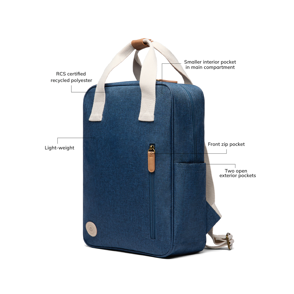 VINGA Sortino RCS Rucksack aus recyceltem Polyester – mit Logo bedruckbar