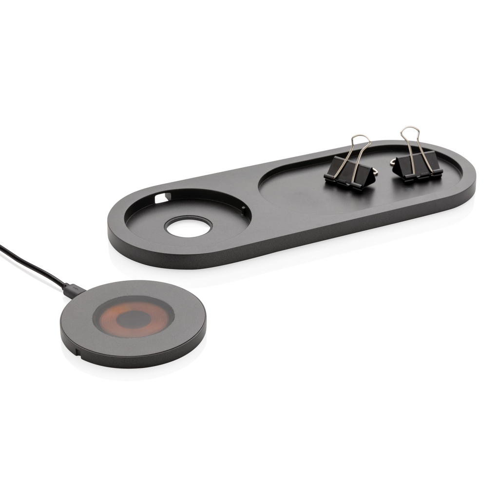 XD Xclusive Encore 10W Wireless Charger mit Schreibtisch-Ablage – Tampondruck-veredelbar XD Xclusive Encore 10W Wireless Charger mit Schreibtisch-Ablage – Tampondruck-veredelbar