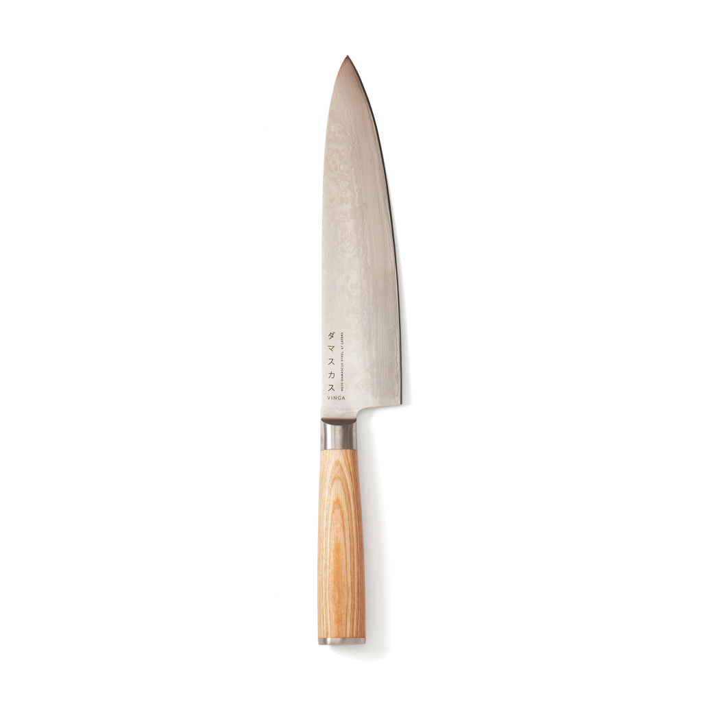 VINGA Hattasan Damascus Kochmesser mit Pakkaholz-Griff – mit Logo veredelbar VINGA Hattasan Damascus Kochmesser mit Pakkaholz-Griff – mit Logo veredelbar