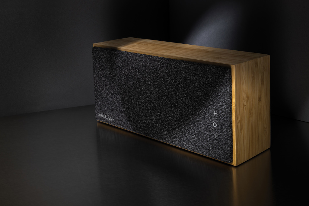 Wynn BambooSound 20W Bluetooth Lautsprecher – Elegantes Event-Geschenk mit Logo Wynn BambooSound 20W Bluetooth Lautsprecher – Elegantes Event-Geschenk mit Logo