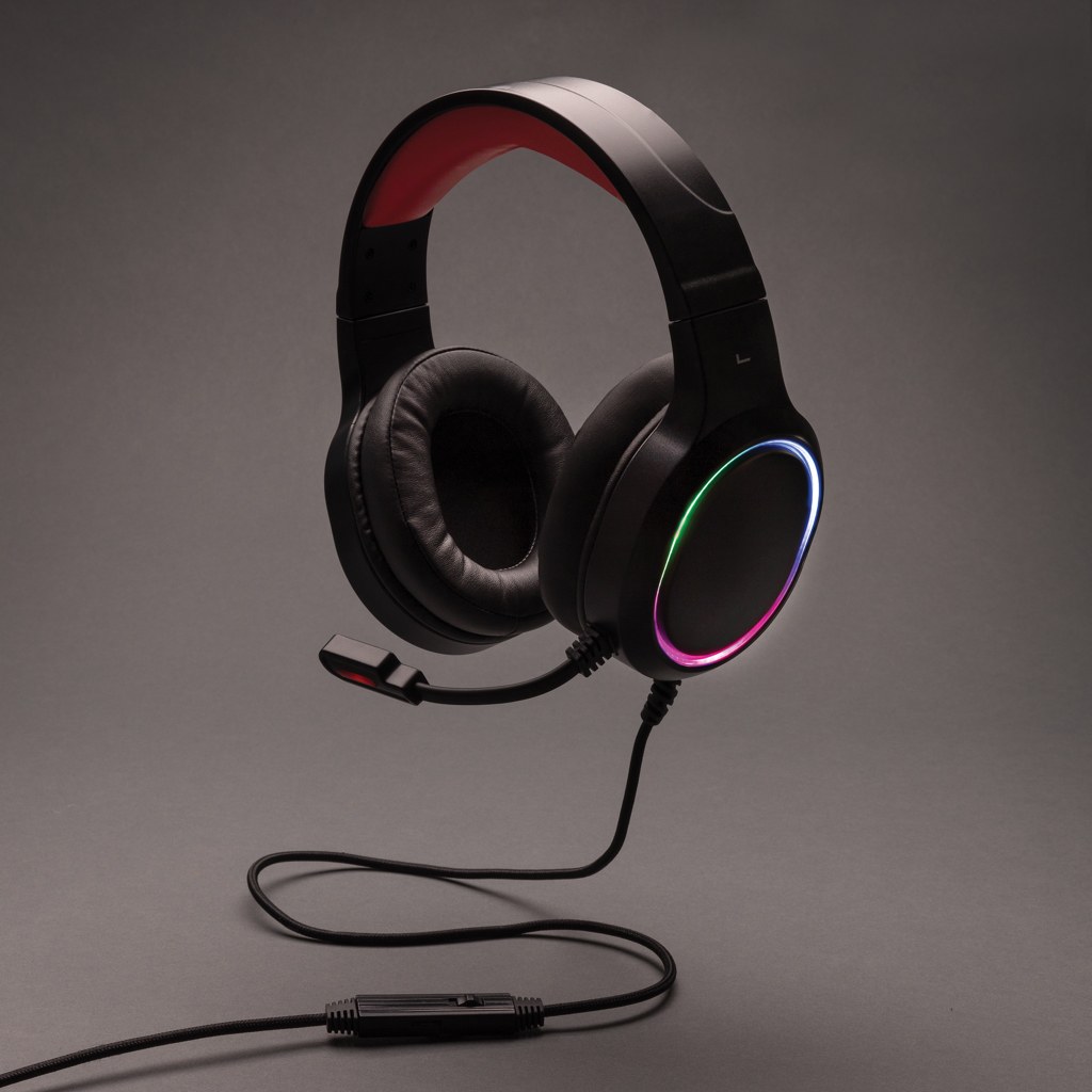 Gaming Hero RGB Gaming Headset mit Mikrofon, PVC-frei, beidseitig bedruckbar