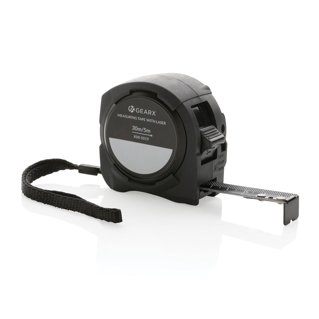 Gear X Laser-Maßband 5 m mit 30 m Laser-Distanzmesser, bedruckbar