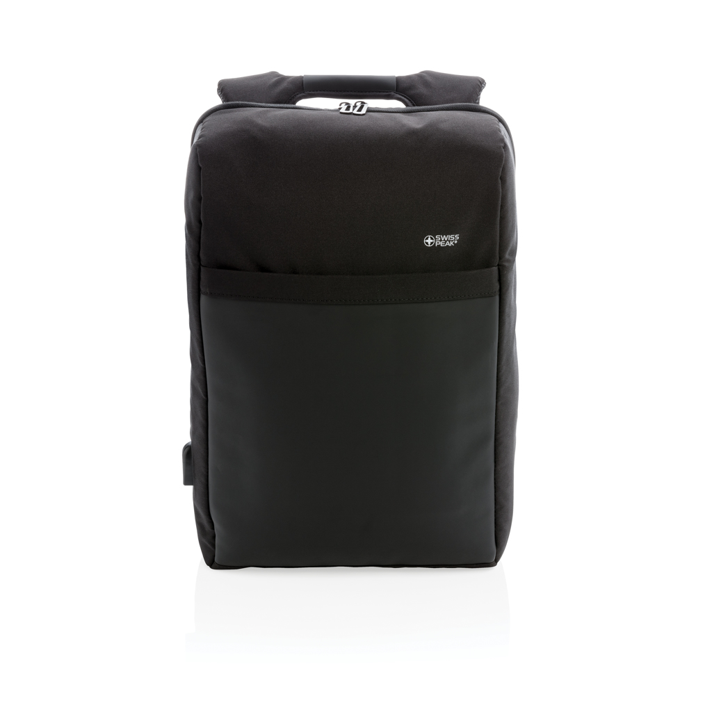 Swiss Peak Anti-Diebstahl Rucksack mit RFID-Schutz und USB-Port