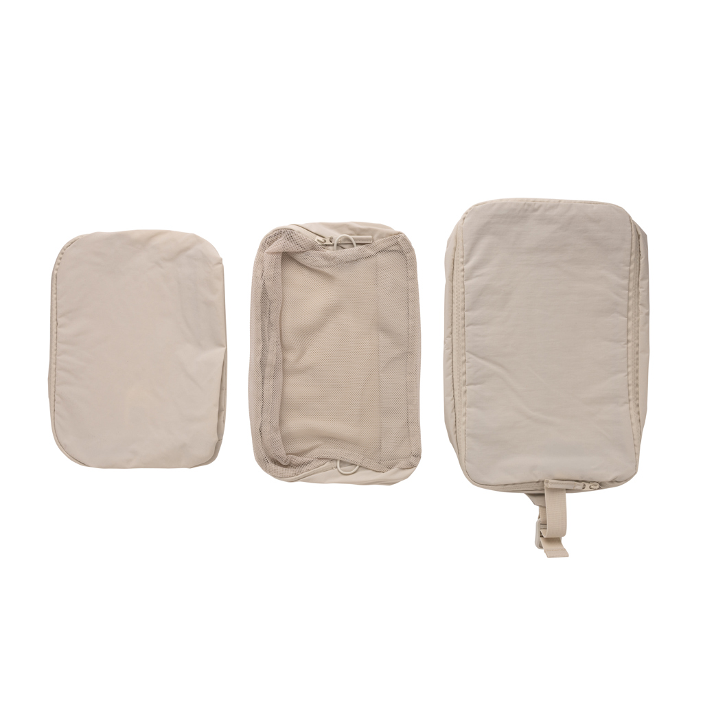 XD Xclusive KENTO URBAN Packing Cube Set 3-teilig aus RCS-recyceltem Nylon mit Logodruck