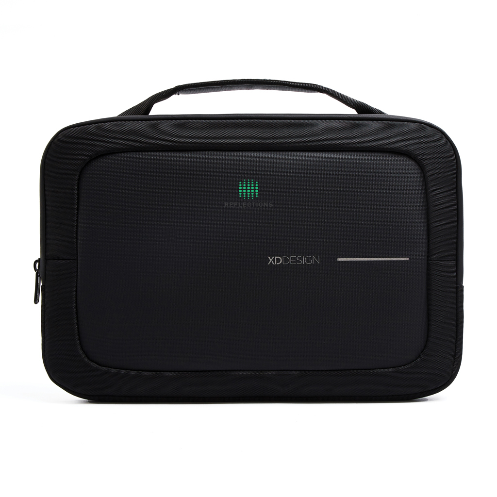 XD Design 16 Zoll Laptoptasche aus rPET, schwarz, mit Logo bedruckbar
