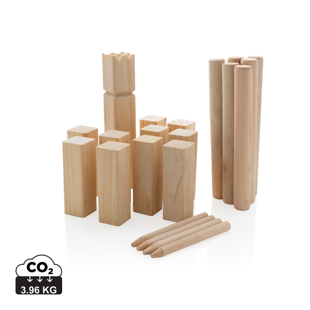 Kubb Wurfspiel aus Holz – XD Collection Outdoor-Set mit Logo Kubb Wurfspiel aus Holz – XD Collection Outdoor-Set mit Logo