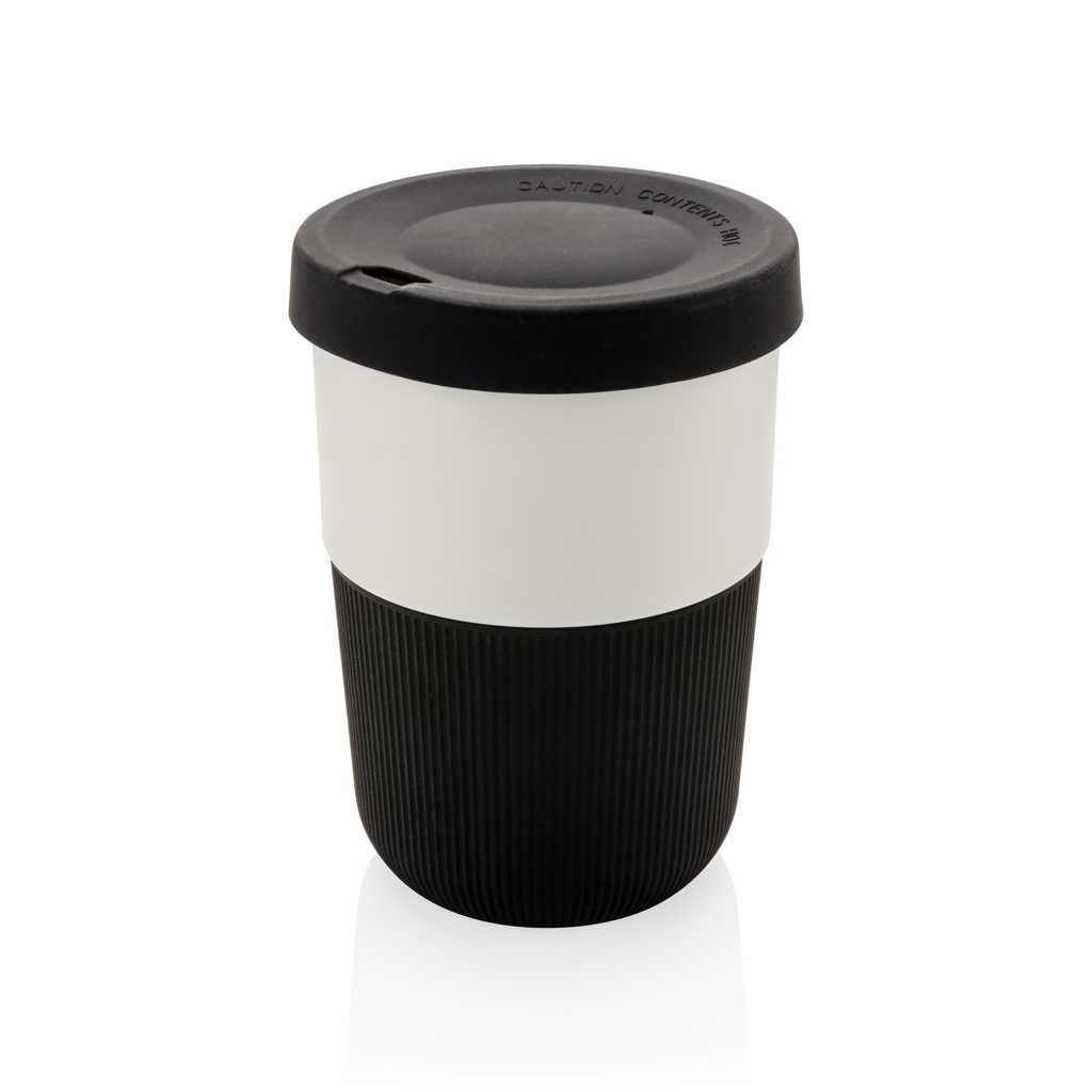 PLA Kaffeebecher To‑Go 380 ml, pflanzenbasiert – schwarz