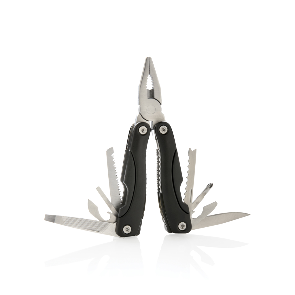 XD Collection Fix Multitool 14-in-1 aus Aluminium und Edelstahl mit Logo XD Collection Fix Multitool 14-in-1 aus Aluminium und Edelstahl mit Logo