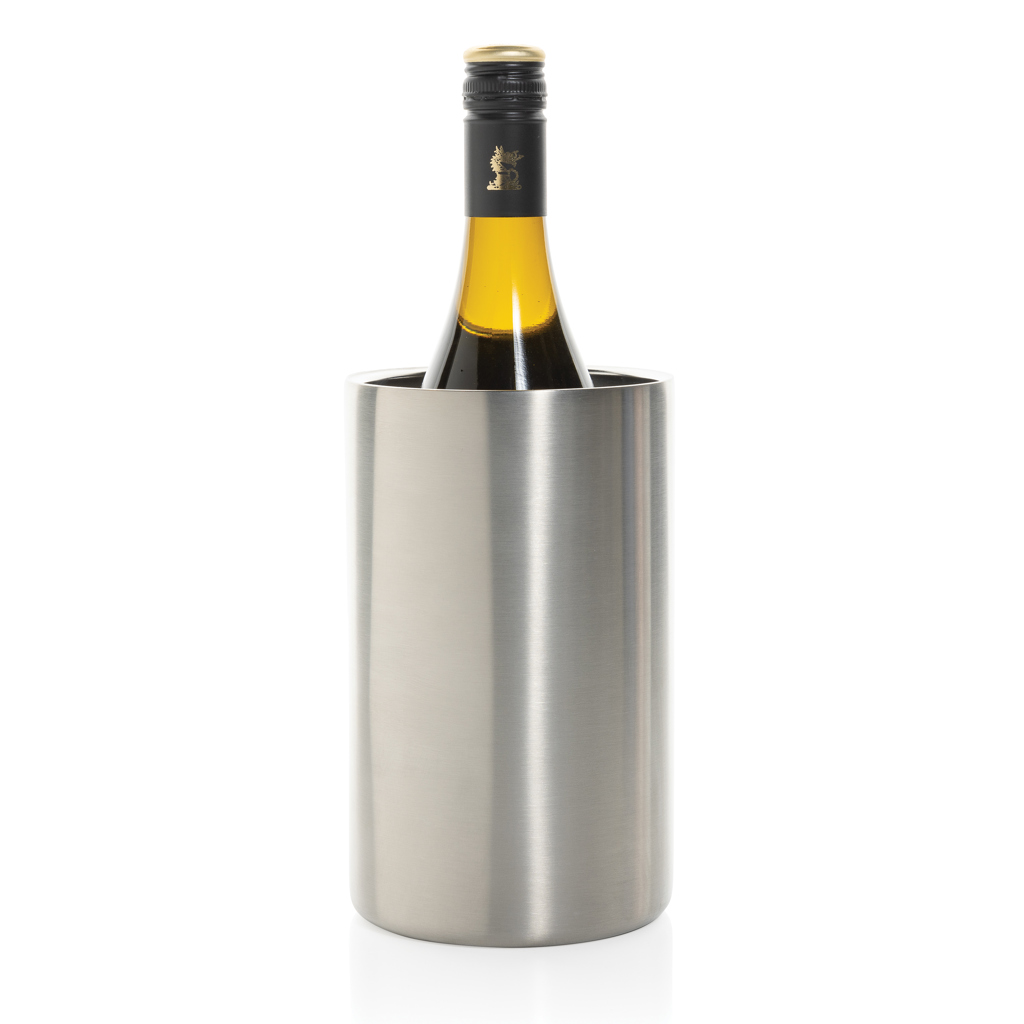 XD Collection Vino Weinkühler aus recyceltem Edelstahl – mit Logo veredelbar XD Collection Vino Weinkühler aus recyceltem Edelstahl – mit Logo veredelbar