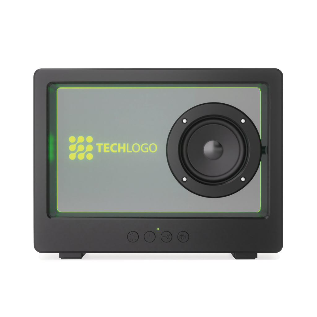 XD Collection Soundclear transparenter 5W Wireless Lautsprecher mit RGB-Licht, mit Logo XD Collection Soundclear transparenter 5W Wireless Lautsprecher mit RGB-Licht, mit Logo