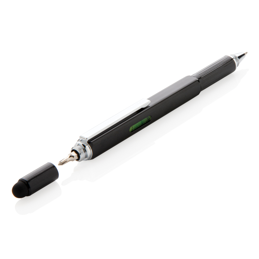 XD Collection 5-in-1 Aluminium Tool-Stift mit Wasserwaage, Skala, Schraubendreher und Stylus XD Collection 5-in-1 Aluminium Tool-Stift mit Wasserwaage, Skala, Schraubendreher und Stylus