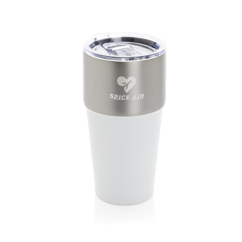 Fluid Tumbler 500 ml aus RCS-recyceltem Edelstahl, doppelwandig, mit Logo Fluid Tumbler 500 ml aus RCS-recyceltem Edelstahl, doppelwandig, mit Logo