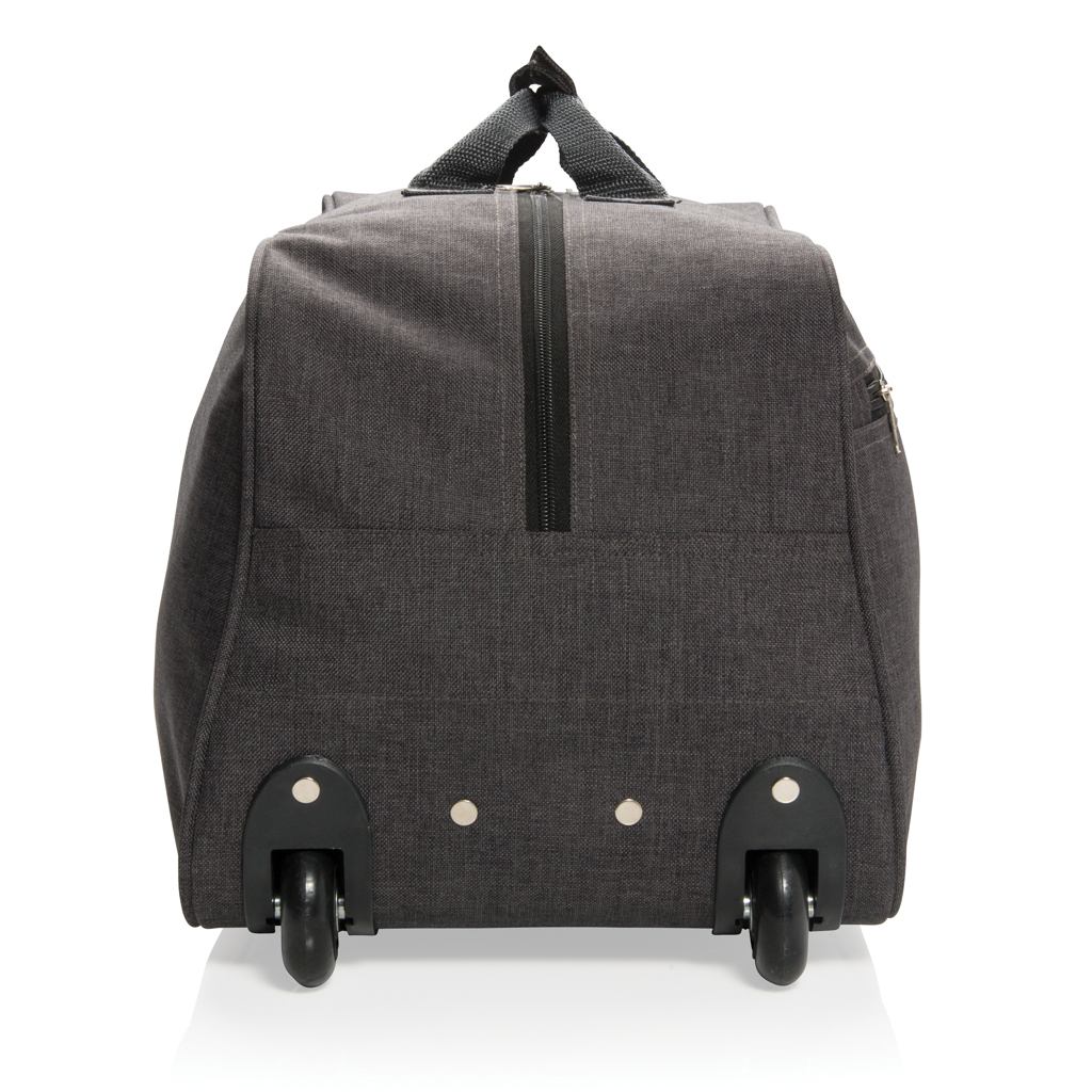 XD Collection Wochenend-Trolley aus 600D Polyester (P790) — bedruckbar mit Siebdruck, Digitaldruck und Stickerei