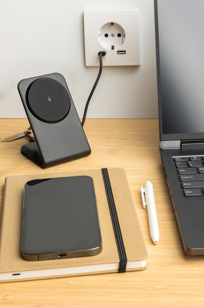 XD Collection VoltPerch 15W magnetischer Wireless Charger aus recyceltem ABS, bedruckbar