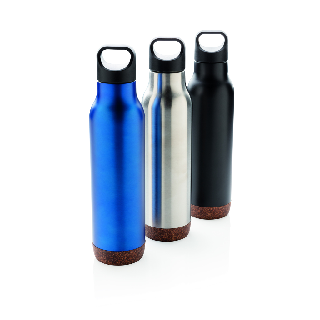 XD Collection Vakuum-Flasche mit Kork 600 ml – auslaufsicher, gravierbar