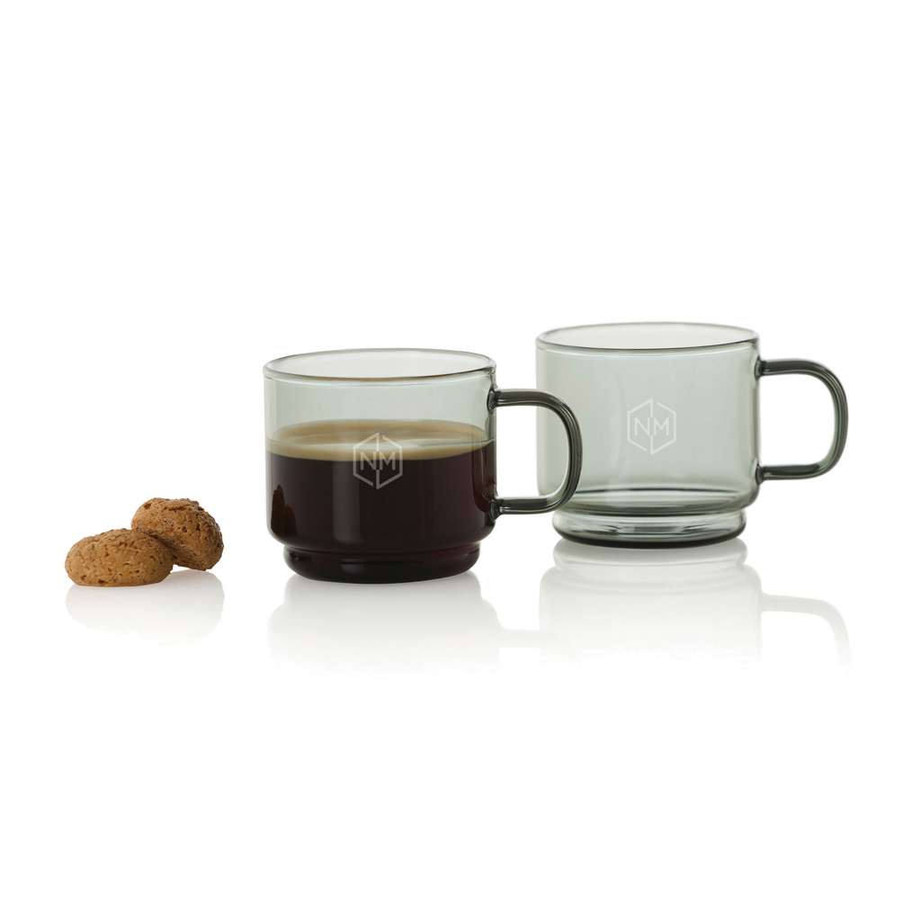 AdHoc Impact Espressotassen-Set 2 × 70 ml aus Borosilikatglas mit Logo-Druck AdHoc Impact Espressotassen-Set 2 × 70 ml aus Borosilikatglas mit Logo-Druck