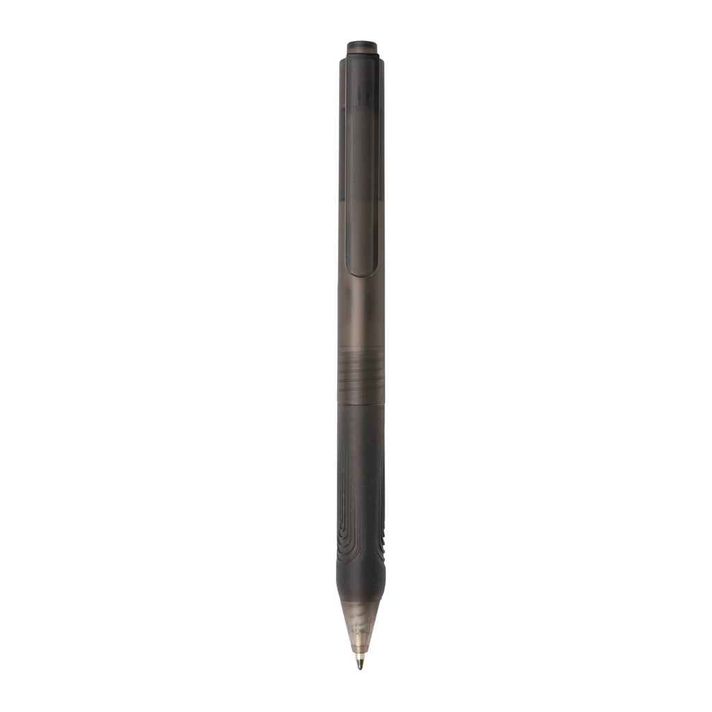 X9 Werbekugelschreiber, Silikongriff, Dokumental® – schwarz