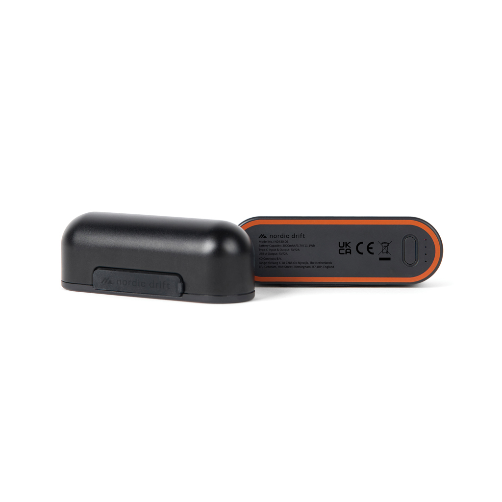 Nordic Drift Everest Dual-Handwärmer mit 6.000-mAh-Powerbank, mit Logo-Gravur