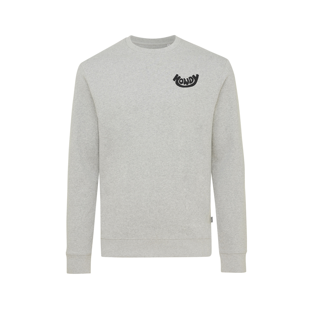 IQONIQ Denali Rundhals-Sweater aus 50% recycelter und 50% Bio-Baumwolle, ungefärbt
