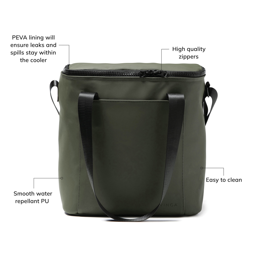 VINGA Baltimore Kühltasche aus wasserabweisendem PU mit Logo bedruckbar