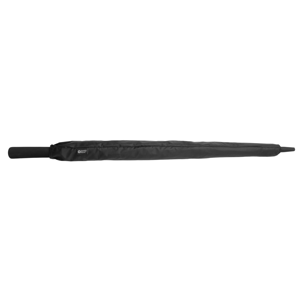 Swiss Peak Aware RPET Ultra-Light Regenschirm 25 Zoll, manuell, schwarz