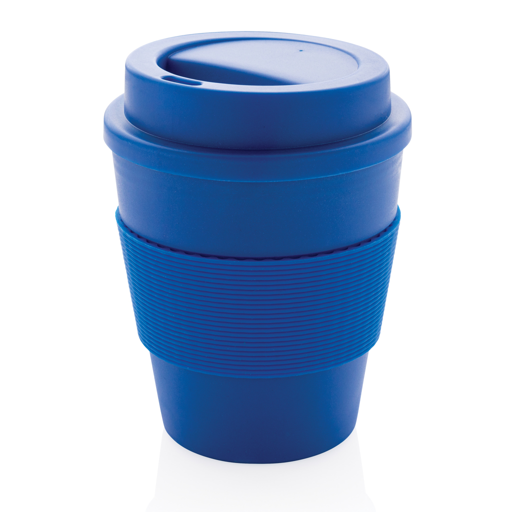XD Collection wiederverwendbarer Coffee-to-go Becher 350 ml mit Silikon-Sleeve XD Collection wiederverwendbarer Coffee-to-go Becher 350 ml mit Silikon-Sleeve