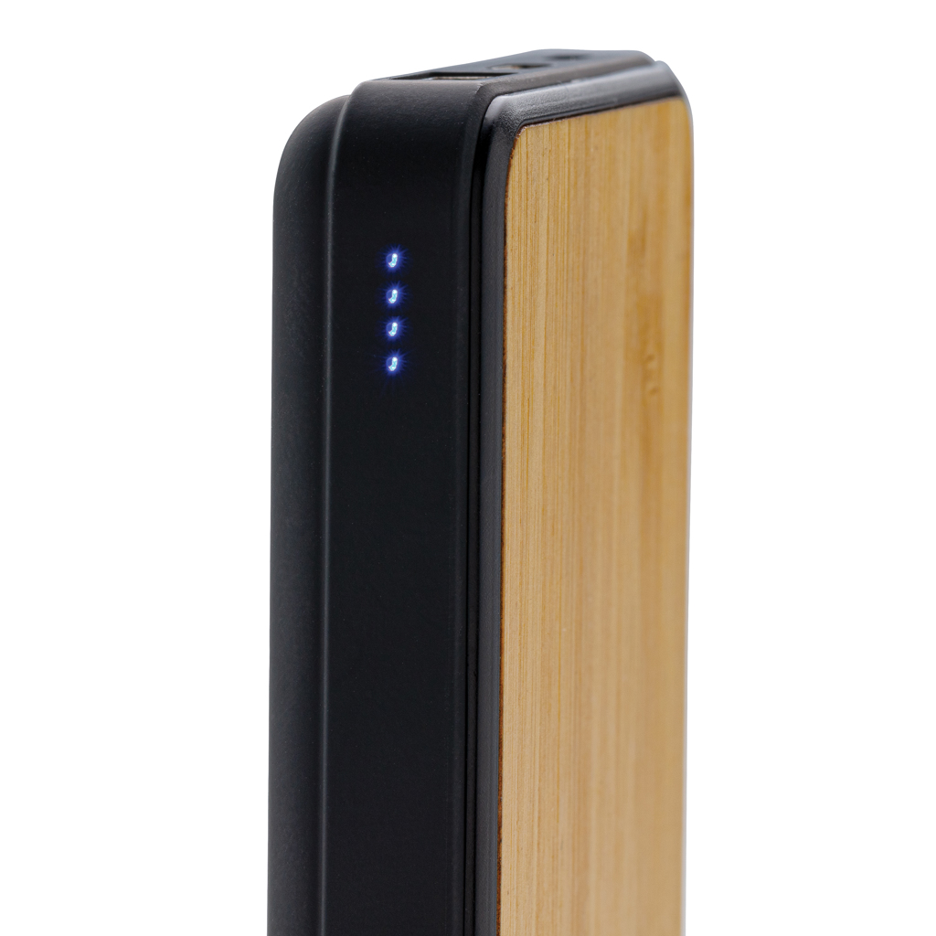 XD Collection 5.000 mAh Powerbank P322.37 aus recyceltem ABS und FSC-Bambus, bedruckbar XD Collection 5.000 mAh Powerbank P322.37 aus recyceltem ABS und FSC-Bambus, bedruckbar