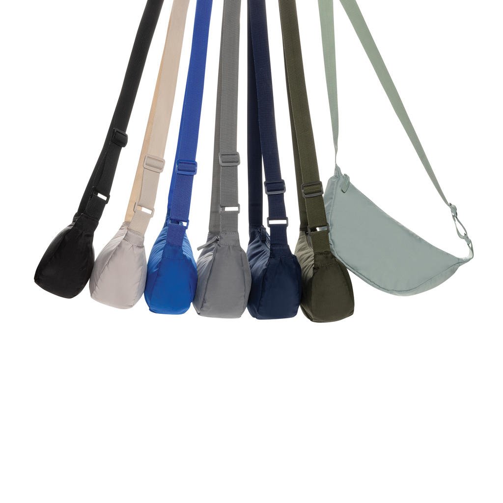 XD Collection Crescent AWARE RPET Sling-Tasche, recyceltes Polyester, bedruckbar XD Collection Crescent AWARE RPET Sling-Tasche, recyceltes Polyester, bedruckbar