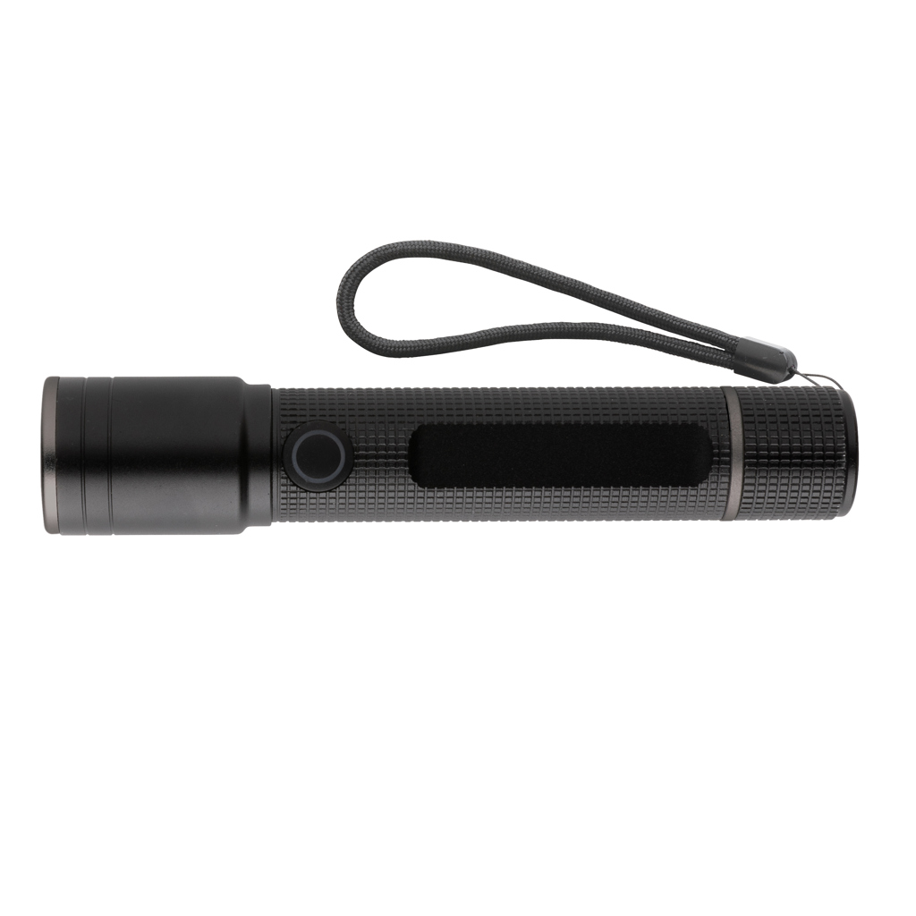 Gear X Taschenlampe P513.90 aus RCS-recyceltem Aluminium, USB-Akku, mit Logo bedruckbar