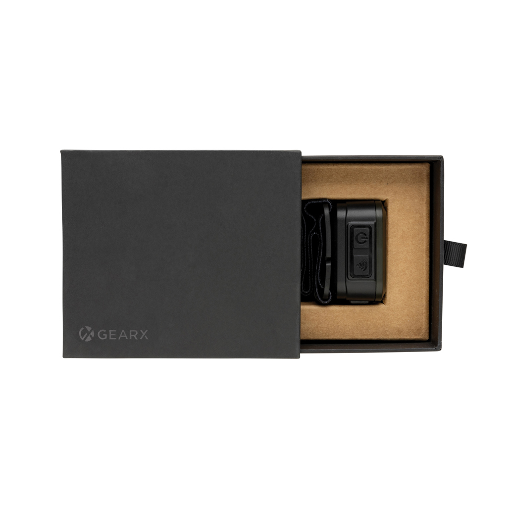 GearX Hochleistungs-Kopflampe 250 Lumen aus RCS-recyceltem ABS, USB-C GearX Hochleistungs-Kopflampe 250 Lumen aus RCS-recyceltem ABS, USB-C