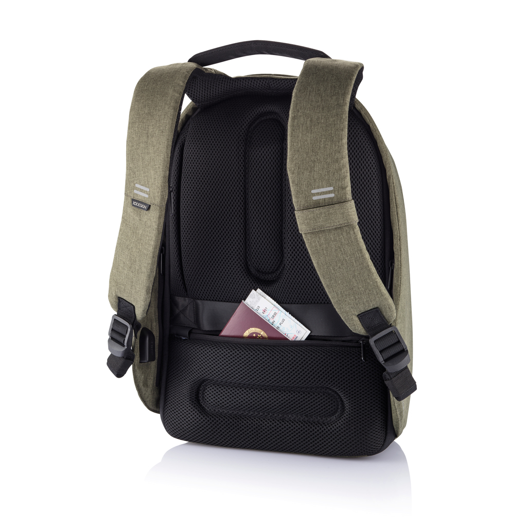 XD Design Bobby Hero Regular Anti-Diebstahl-Rucksack aus rPET mit Logodruck