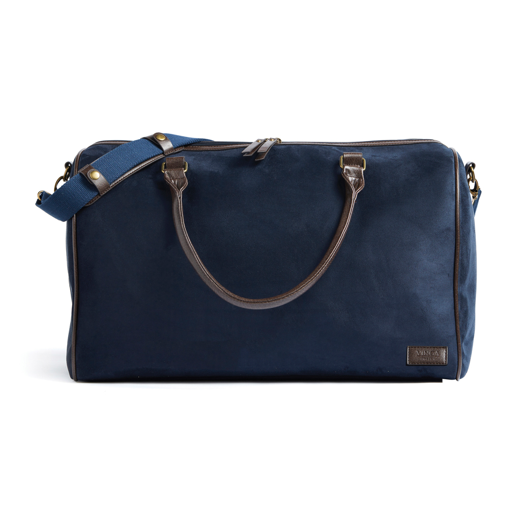 VINGA Hunton Weekendbag in Wildlederoptik mit Messingdetails — bedruckbar VINGA Hunton Weekendbag in Wildlederoptik mit Messingdetails — bedruckbar