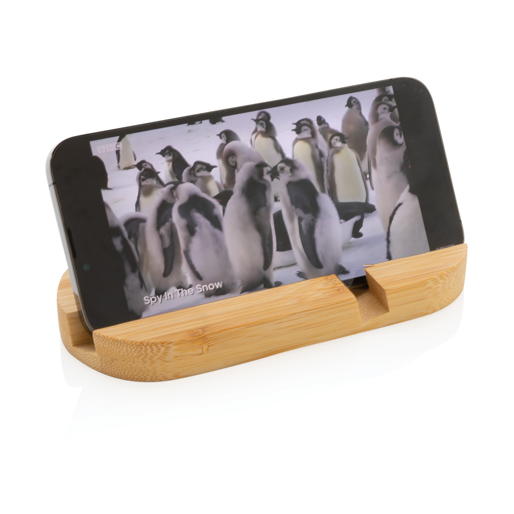 Bambus Schreibtisch-Halter für Smartphone & Tablet – braun