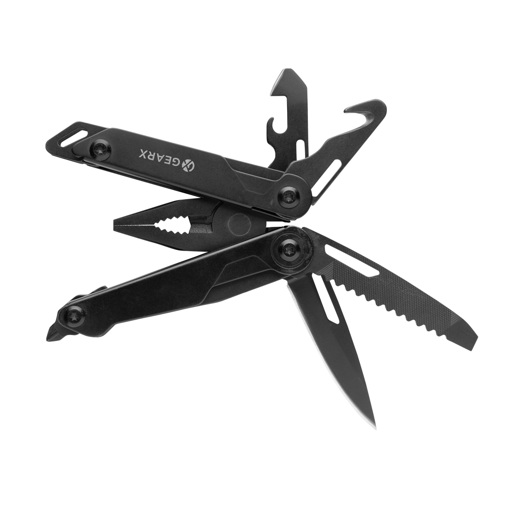 GearX Multitool 13 Funktionen mit Zange aus 420er Edelstahl, schwarz