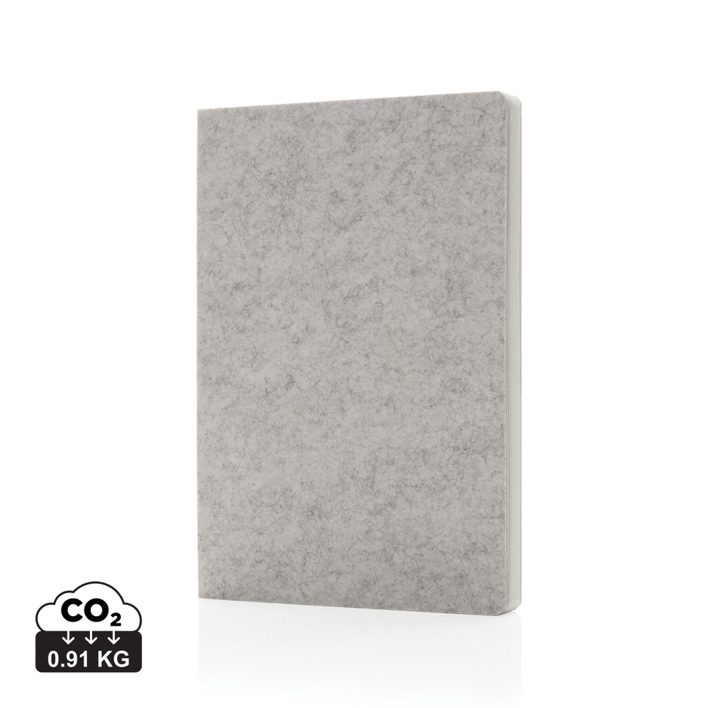 XD Collection Phrase A5-Notizbuch aus recyceltem Filz, GRS-zertifiziert