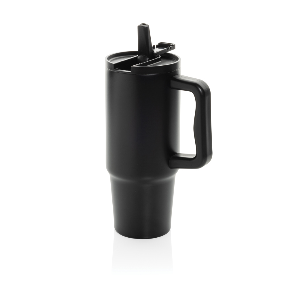 XD Collection Embrace Thermobecher 900 ml aus RCS-recyceltem Edelstahl, auslaufsicher, mit Logo veredelbar XD Collection Embrace Thermobecher 900 ml aus RCS-recyceltem Edelstahl, auslaufsicher, mit Logo veredelbar