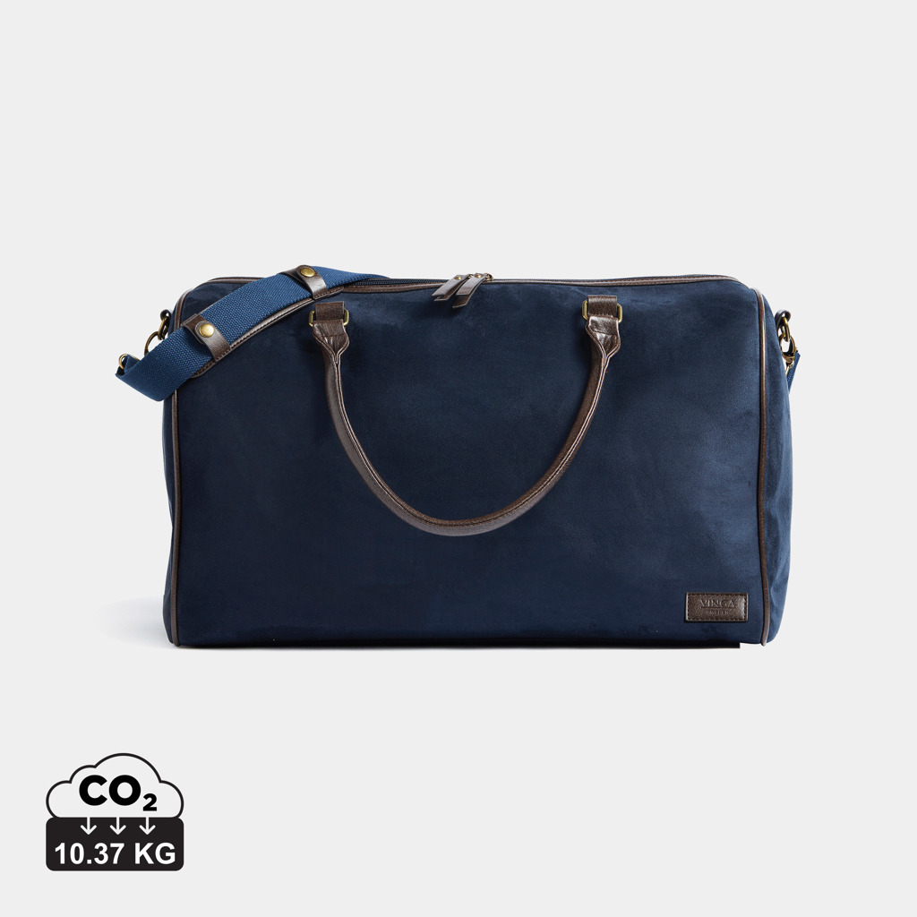 VINGA Hunton Weekendbag in Wildlederoptik mit Messingdetails — bedruckbar VINGA Hunton Weekendbag in Wildlederoptik mit Messingdetails — bedruckbar