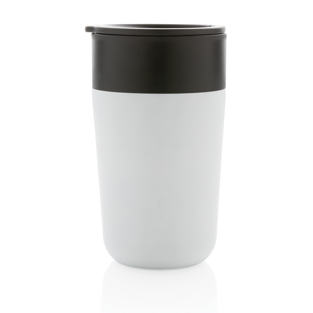 XD Collection GRS recycelter PP-Becher mit Griff 480 ml, Edelstahl, BPA-frei