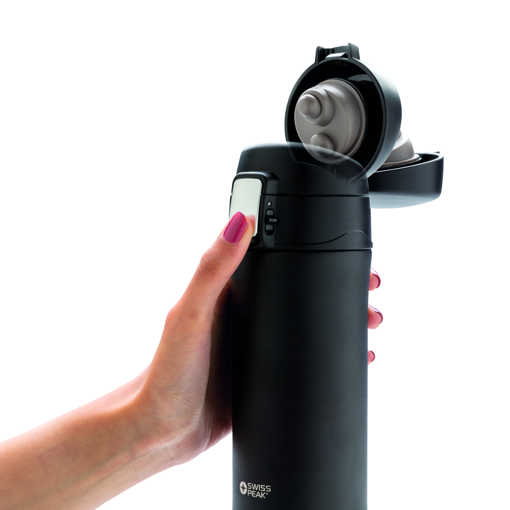 Swiss Peak Elite Vakuum-Becher 300 ml mit Kupfer-Isolierung, schwarz, bedruckbar