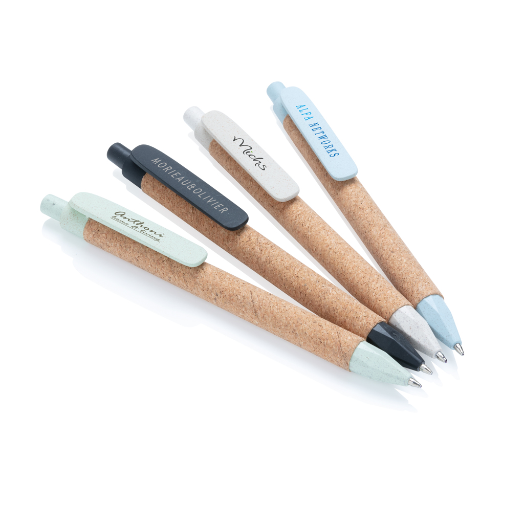 Recycelt: Weizenstroh & Kork Stift, Dokumental® – grün
