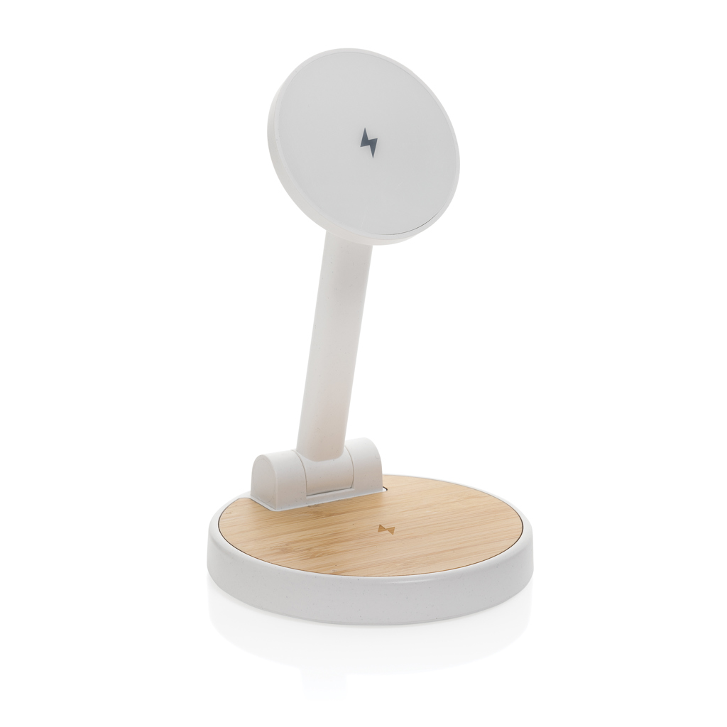 Ontario 2-in-1 15W Magnet-Ladeständer aus RCS-rPlastik und FSC-Bambus Ontario 2-in-1 15W Magnet-Ladeständer aus RCS-rPlastik und FSC-Bambus