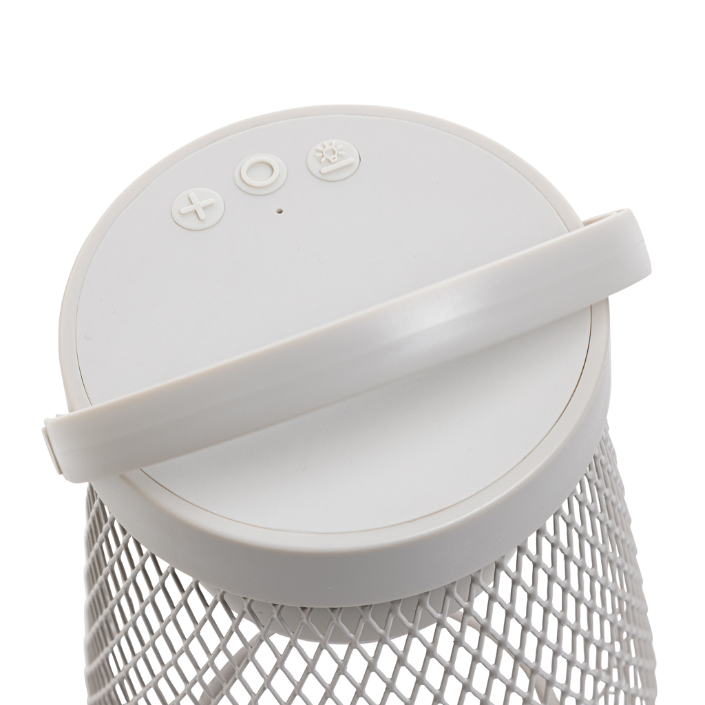 Aurora USB-Tischlampe XD Xclusive aus RCS-recyceltem ABS, kabellos, mit Logo bedruckbar