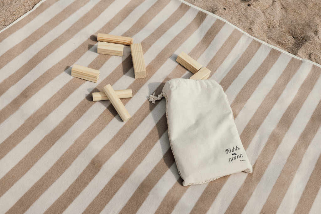 VINGA Kubb Mini Spiel aus FSC®-Holz mit Logo bedruckbar