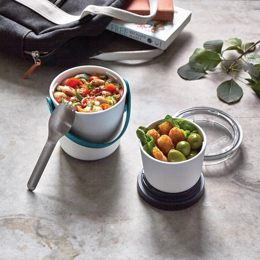 Black+Blum Lunch Pot Original – zweiteilige Lunchbox mit Spork, bedruckbar Black+Blum Lunch Pot Original – zweiteilige Lunchbox mit Spork, bedruckbar